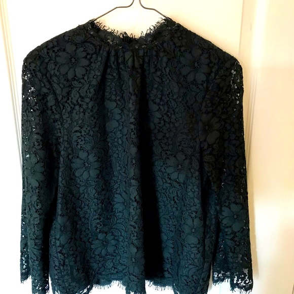 Joie Lace Mock-Neck Top - Picture 1 of 12